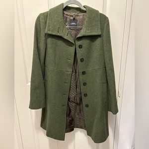 Max Mara Weekend 95% Wool Coat, Size 4/Small, Khaki Green